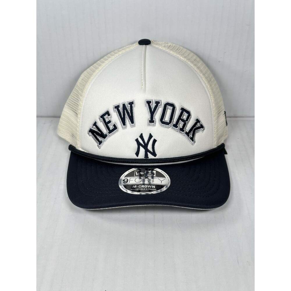 New York Yankees New Era M-Crown 9FORTY A-Frame Trucker Snapback Hat Cap NWT